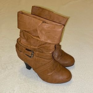 Rue21 etc Brown Low Calf Ankle Boots